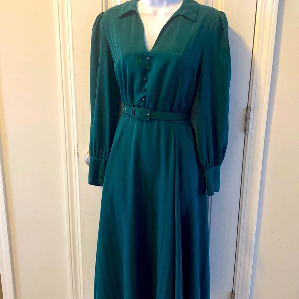 Emerald green ModCloth MIDI dress size 8 1950 vintage style